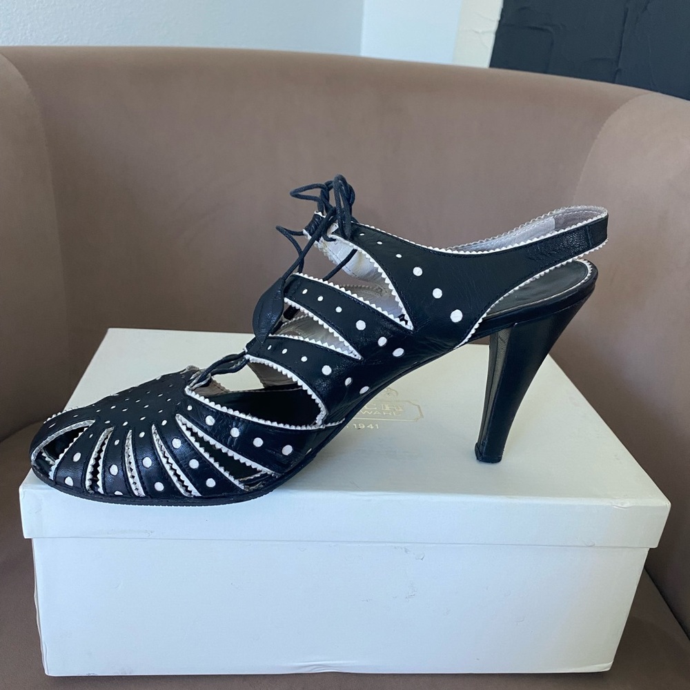 Chanel Vintage Leather pumps, size 41, in good condition - Picture 3 of 8